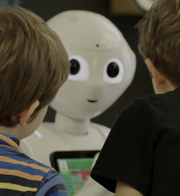 Robot Pepper con bambini