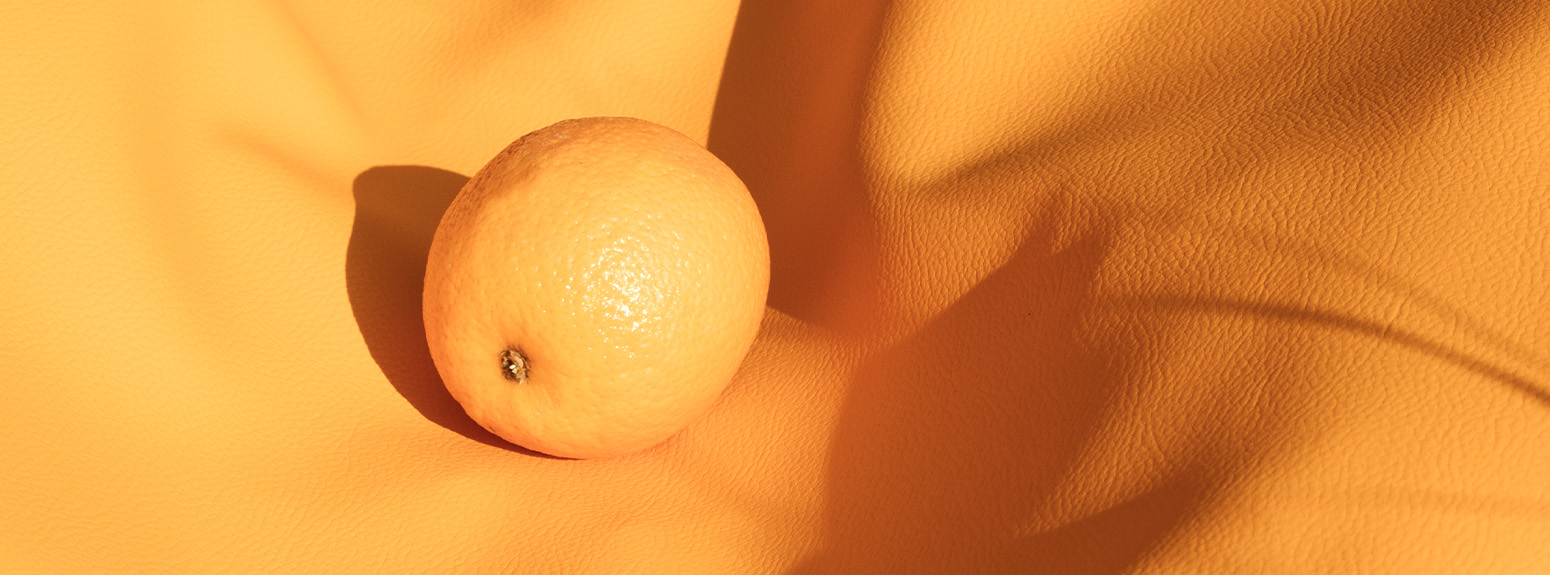 Oranges on fabric